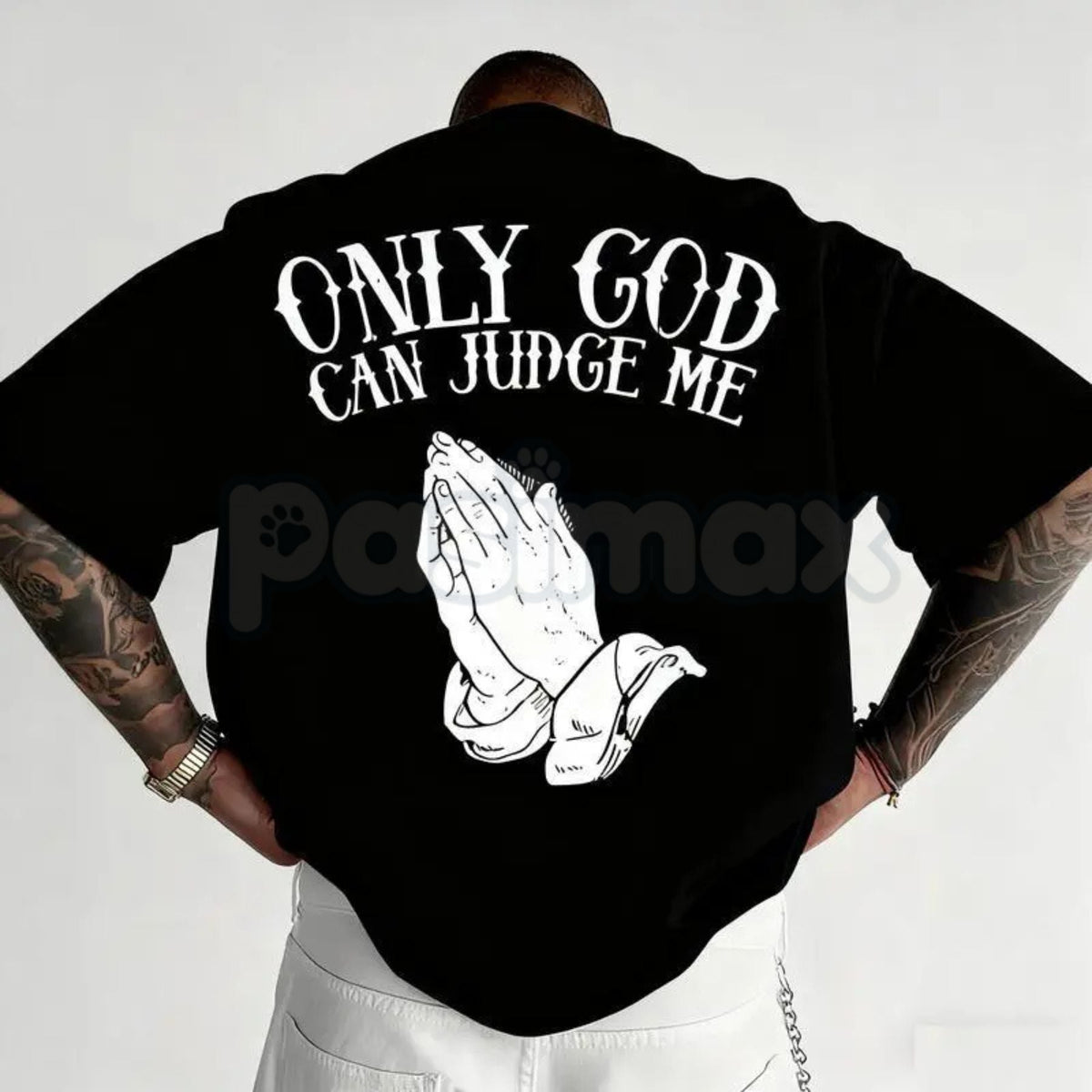 "Only God Can Judge Me" Graphic T-Shirt - Inspirational Faith Streetwear Tee, Bold Spiritual Statement Shirt, Classic Urban Legend Graphic Apparel